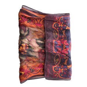 Vintage Adrienne Vittadini Floral Pattern Sheer Scarf Multicolor Shawl Bohemian